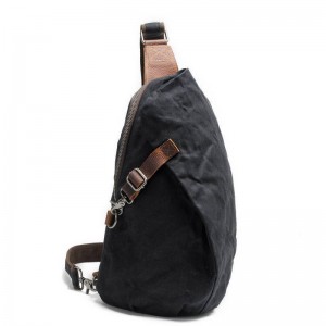 black Canvas Shoulder Bags For Mens