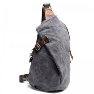 grey Canvas Shoulder Bags For Mens