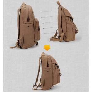 khaki high school couples backpack