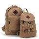 khaki school couples backpack