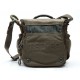 army green men's canvas messenger bag