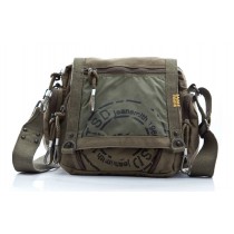 Cotton canvas messenger bag