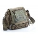 army green Cotton canvas messenger bag