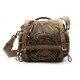 khaki men canvas shoulder messenger bag