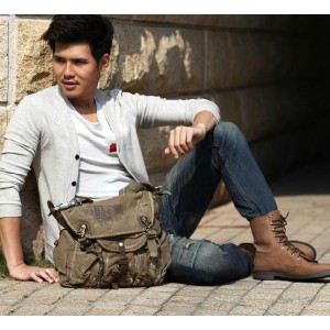 Vintage canvas messenger bag