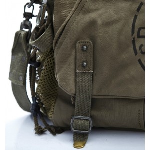 army green canvas satchel book bag