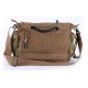 khaki satchel book bag