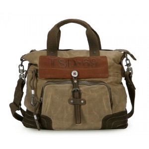 Canvas shoulder bag popular design color, canvas satchel bag for men
