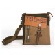 Canvas and leather satchel