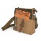 khaki Canvas and leather satchel