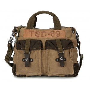 Vintage canvas messenger bag, mens canvas satchel bag