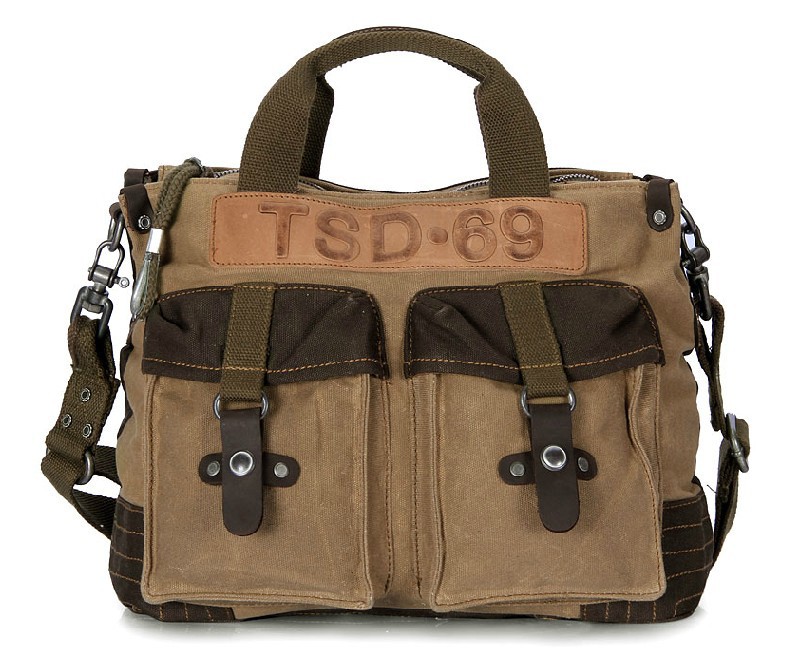 Vintage canvas messenger bag, mens canvas satchel bag - YEPBAG