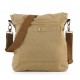 khaki Men's canvas satchel bag