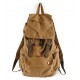 Leather and canvas backpack