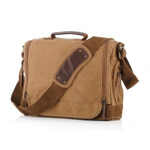 Shoulder school bag, men canvas satchels