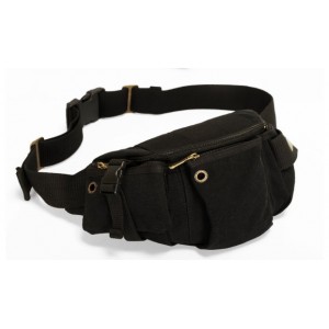 black Canvas belt bag
