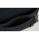 black canvas and leather shoulder bag