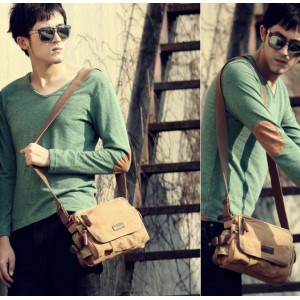 khaki shoulder bags for school