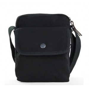 black small canvas shoulder bag