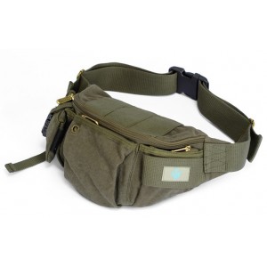 army green Canvas belt bag