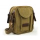 khaki small canvas satchel