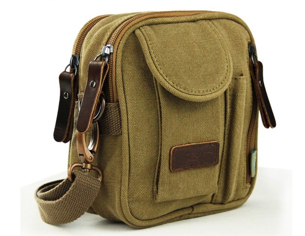 Small canvas messenger bags for men, mens small canvas satchel - YEPBAG