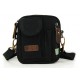 black Small canvas messenger bags for men