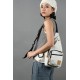 beige One strap shoulder bag