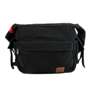 black men's canvas satchel