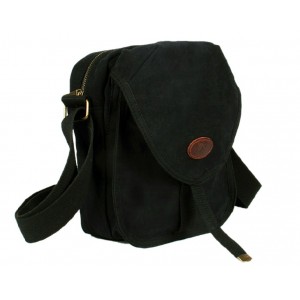 black Mens small canvas shoulder bags