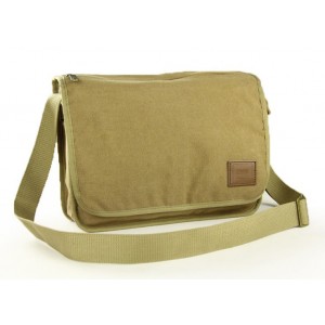 khaki men's canvas satchels