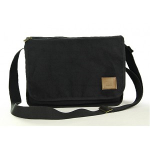 black mens canvas shoulder bag