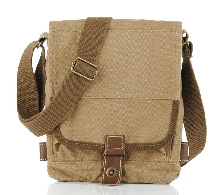 Mens canvas shoulder bag, canvas satchel men - YEPBAG