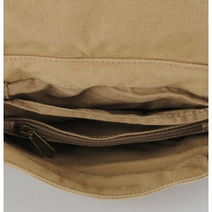 khaki Mens canvas shoulder bag