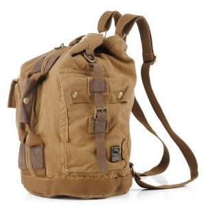 khaki rucksack backpack