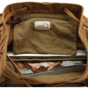 khaki canvas backpack men