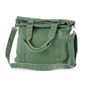 green Canvas messenger bag