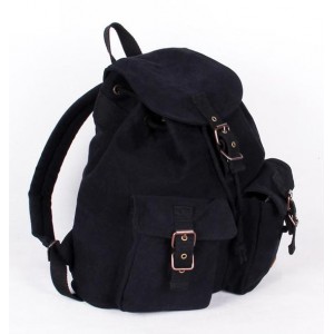 black Vintage canvas backpacks women