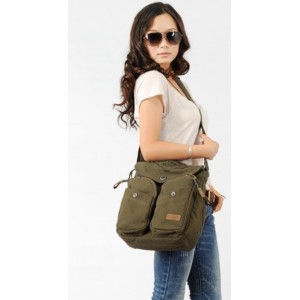 army green college messenger bags