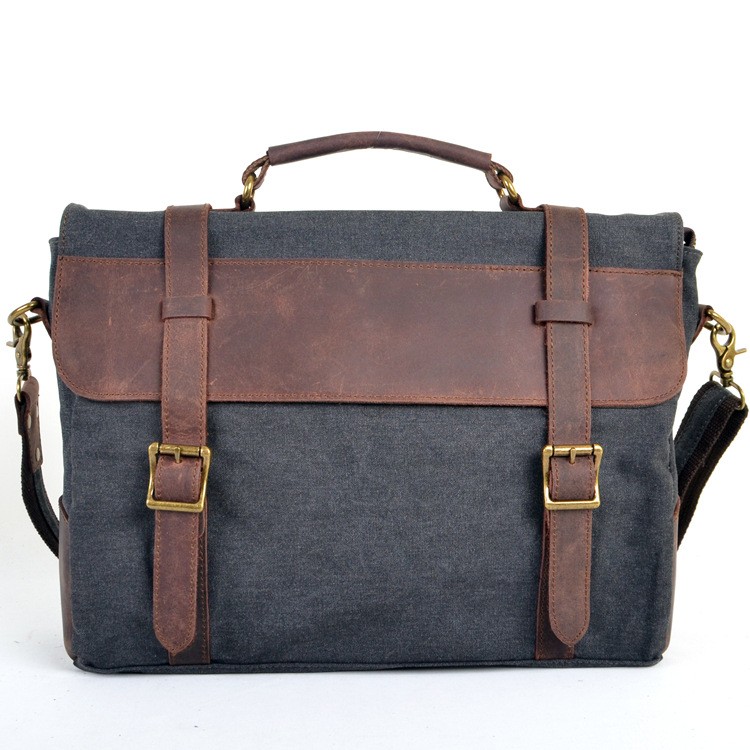 Men and women's Shoulder canvas bag, Genuine Leather vogue bags - YEPBAG